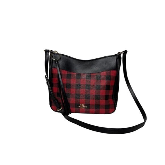 Coach Chaise Crossbody – Red Buffalo Check Plaid | Holiday Handbag - Picture 8 of 8